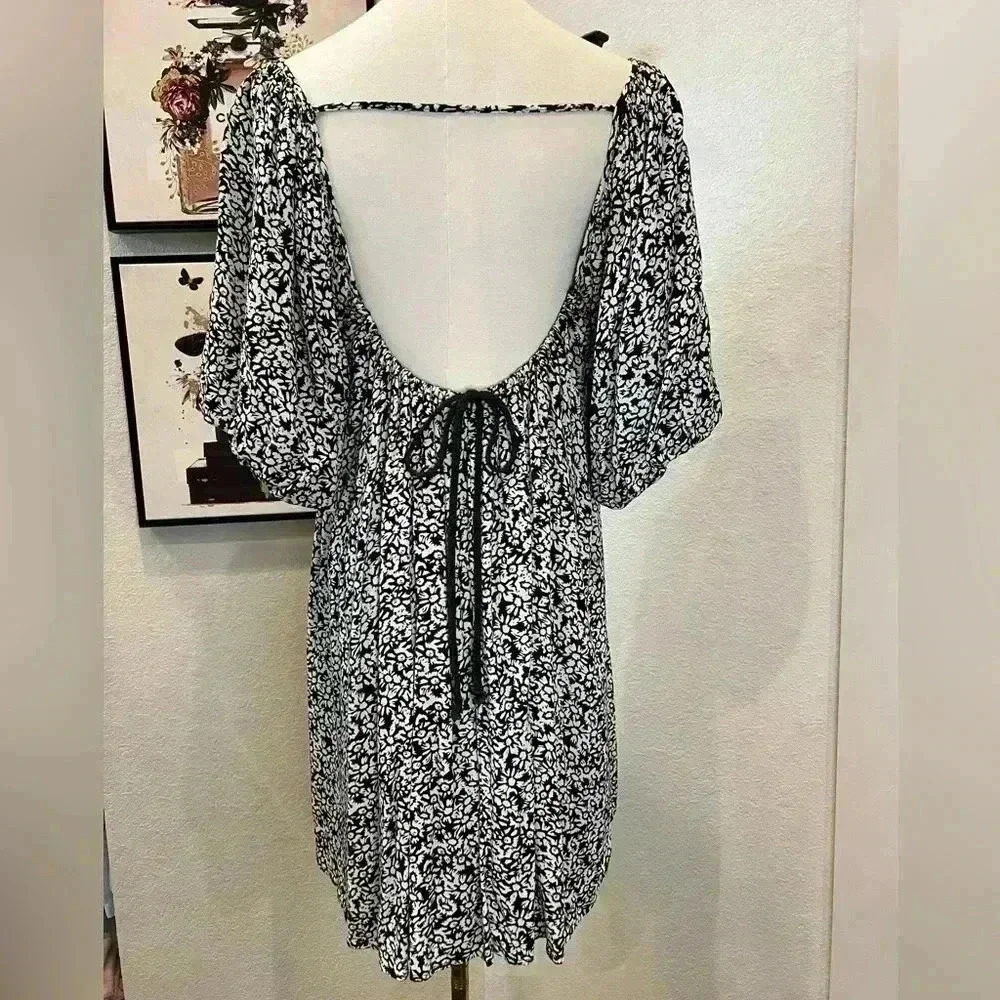 By Together Black And White Open Back Dress- Size Small